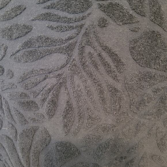 Lands’ End Women’s Large Blue Short Sleeve Shift Dress/Coverup Textured Leaf - Picture 4 of 7